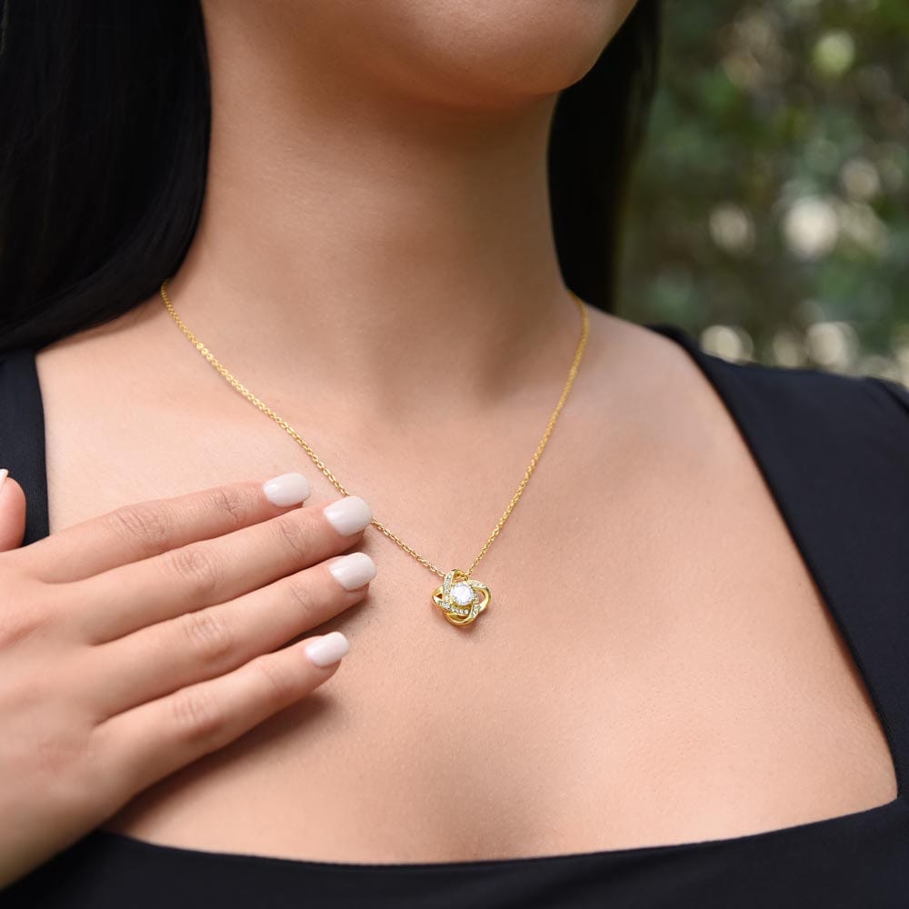 I would use my last breath to say I Love You -Love Knot Necklace
