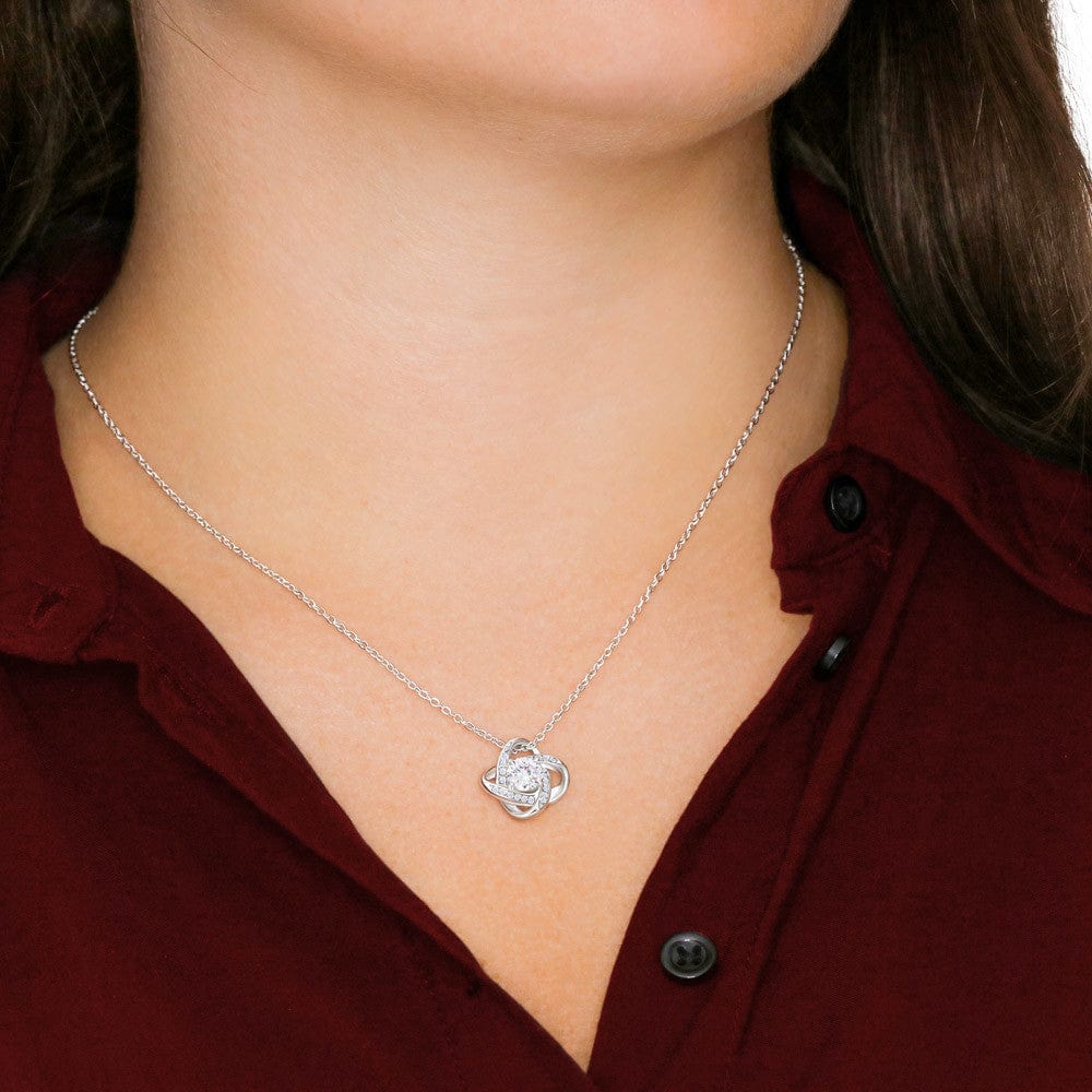 I would use my last breath to say I Love You -Love Knot Necklace