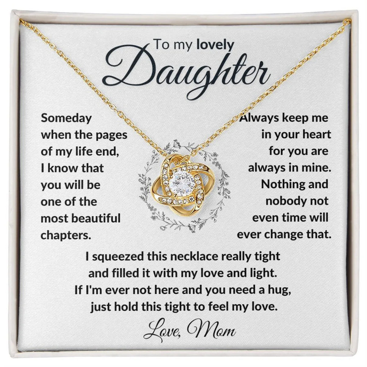 To My Daughter Necklace - Gift from Mom