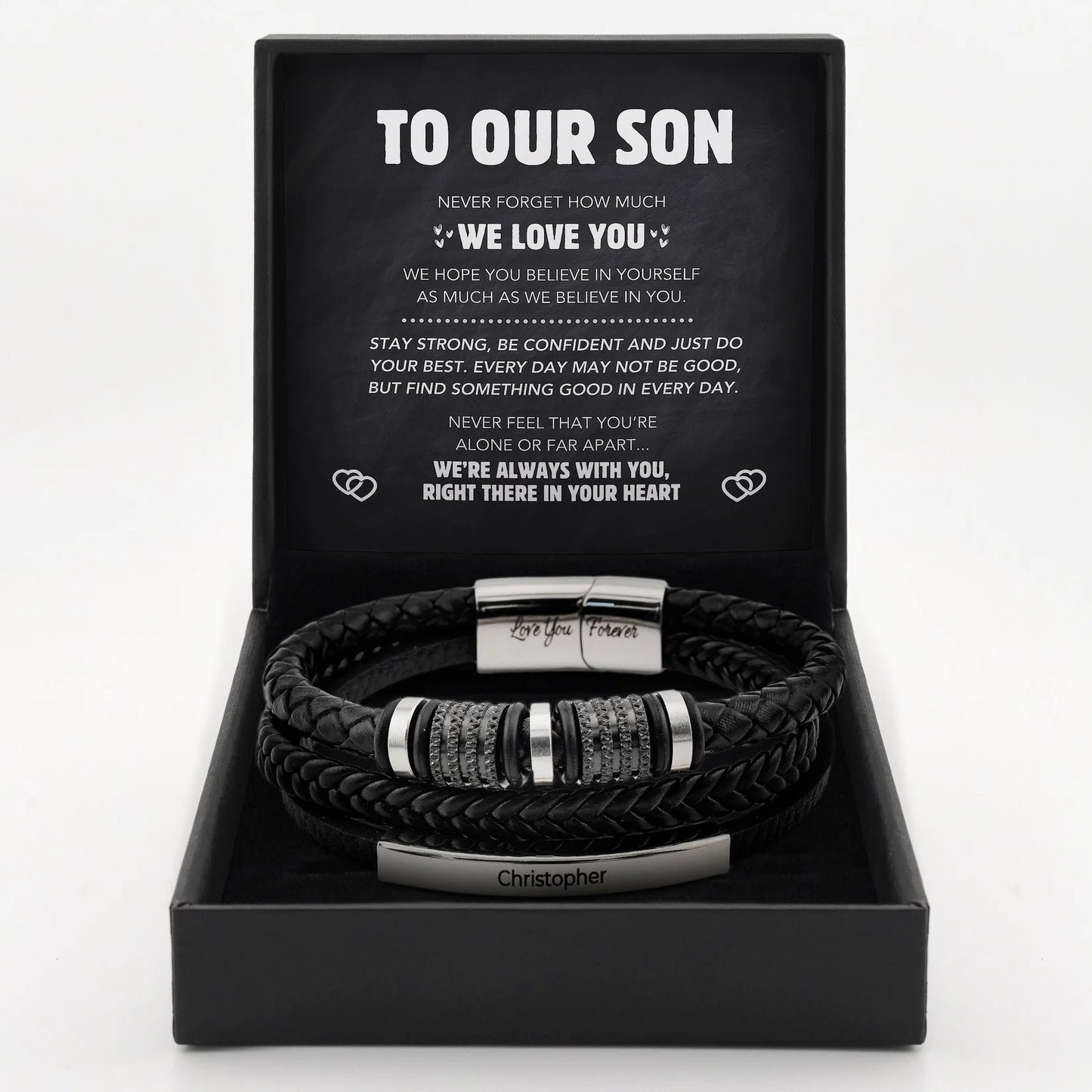 "Forever Connected" Son's Customized Bracelet