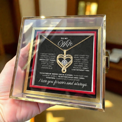"To My Wife" Forever & Always Heart Necklace