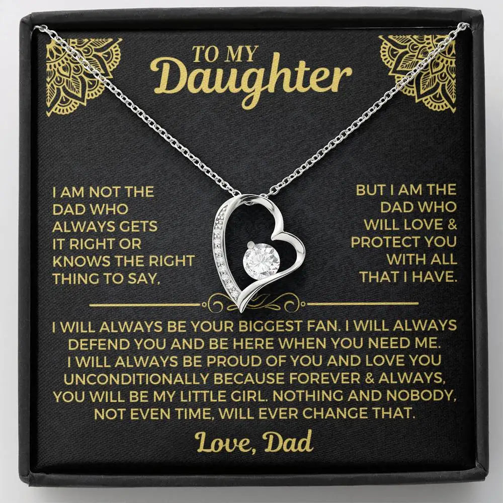 To My Daughter Necklace - I'm not the Dad who always gets it right