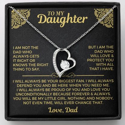To My Daughter Necklace - I'm not the Dad who always gets it right