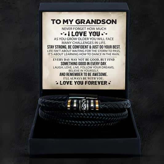 To My Grandson - I Love You Forever Bracelet