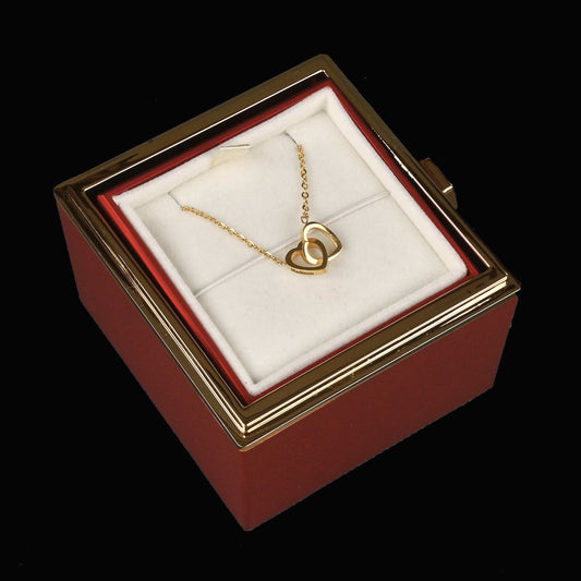 Eternal Rose Box W/ Personalized Necklace