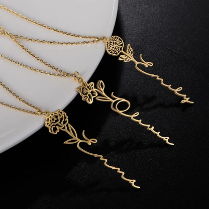Petal Name Necklace