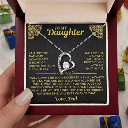 To My Daughter Necklace - I'm not the Dad who always gets it right