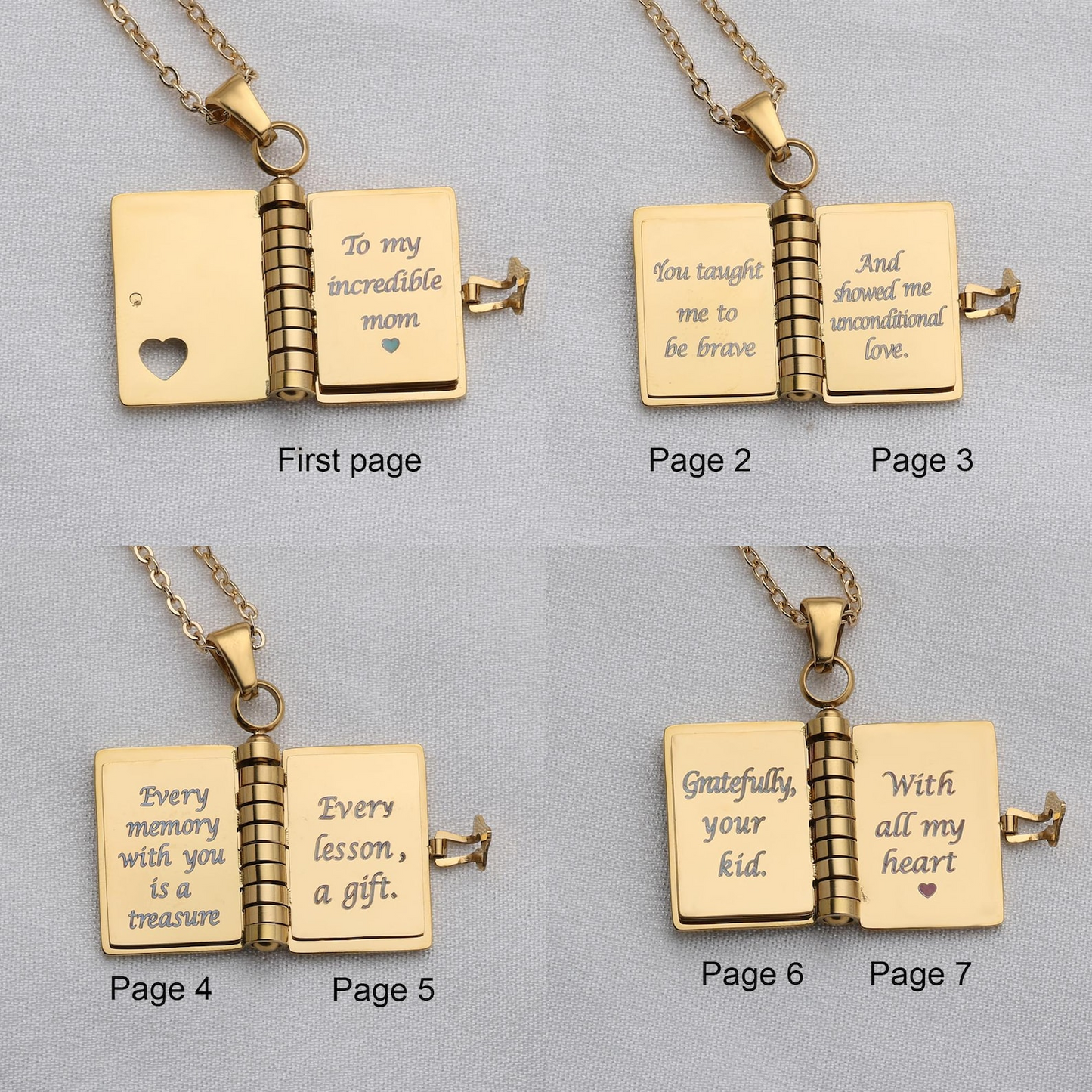 Momenta Keepsake Book Necklace