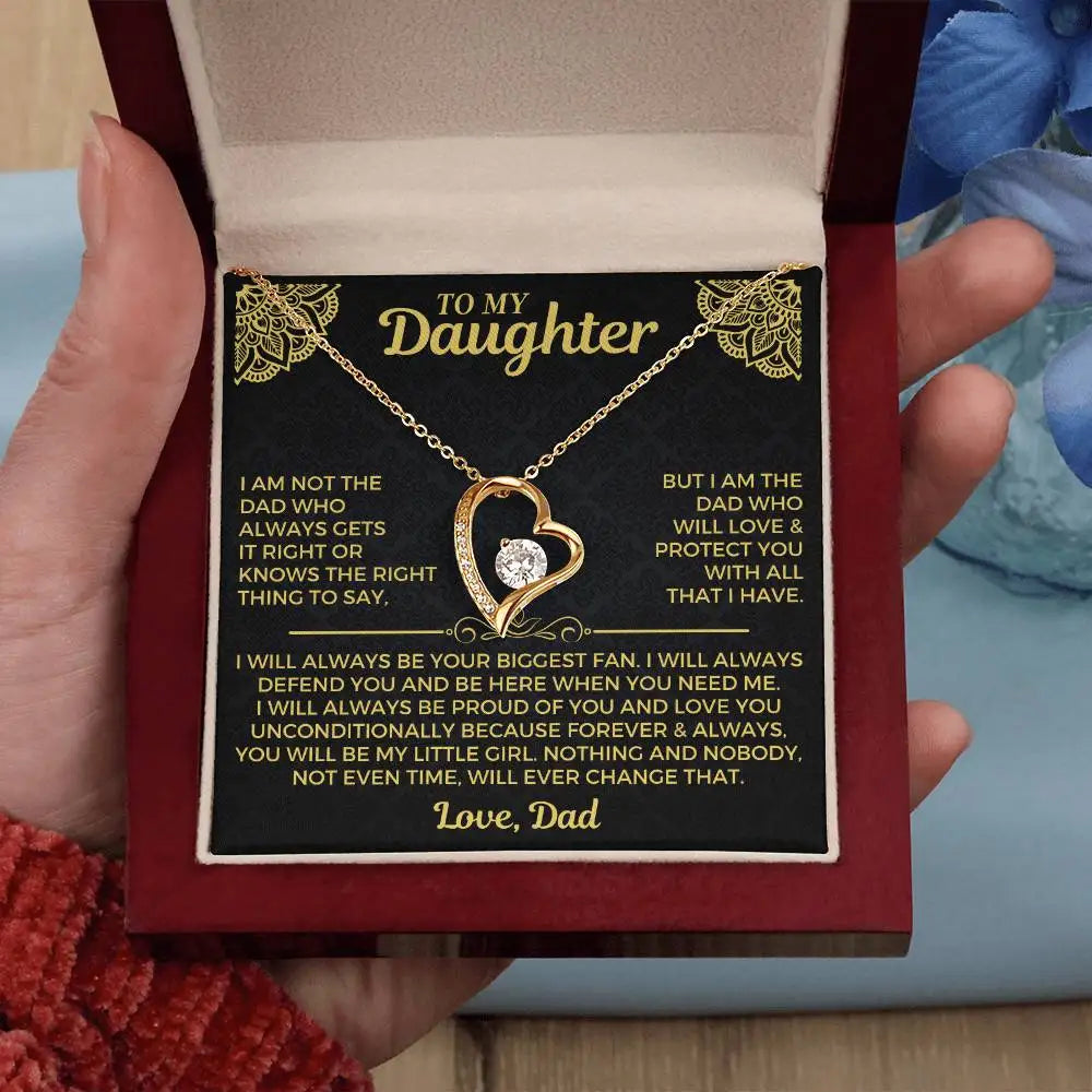 To My Daughter Necklace - I'm not the Dad who always gets it right