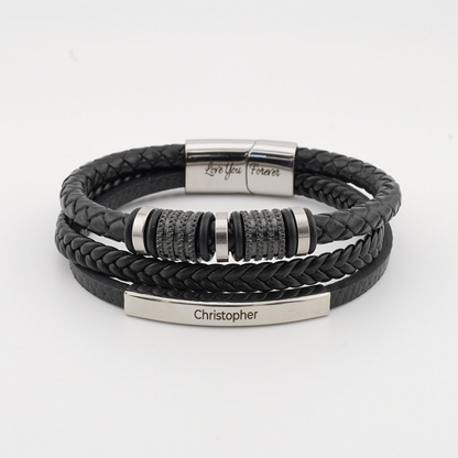 Personalisiertes Armband „Für immer verbunden“ für den Sohn