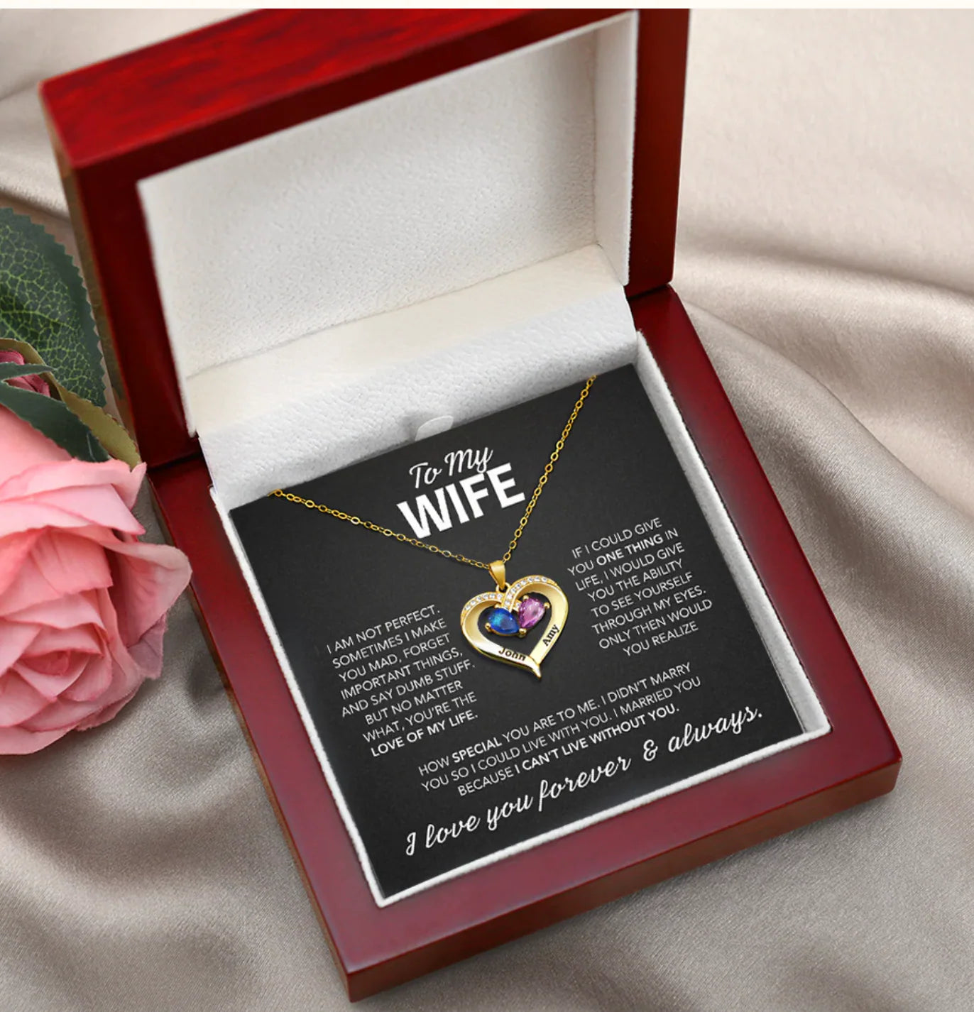 Forever Yours - Birthstone Heart Necklace