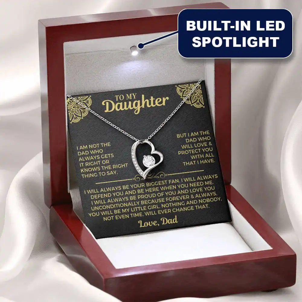 To My Daughter Necklace - I'm not the Dad who always gets it right