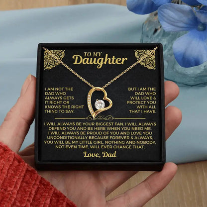 To My Daughter Necklace - I'm not the Dad who always gets it right