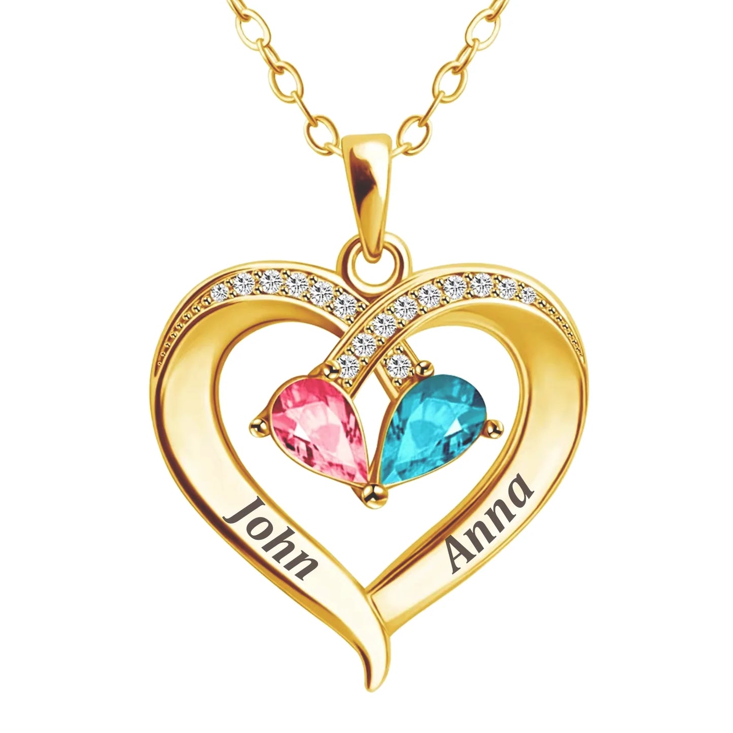 Forever Yours - Birthstone Heart Necklace