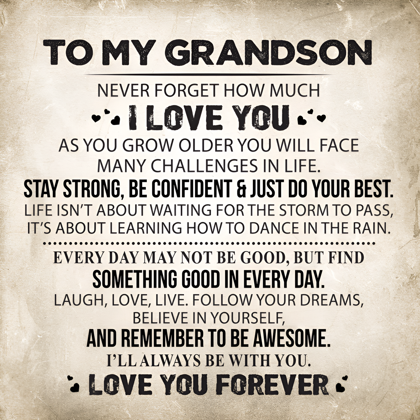 To My Grandson - I Love You Forever Bracelet