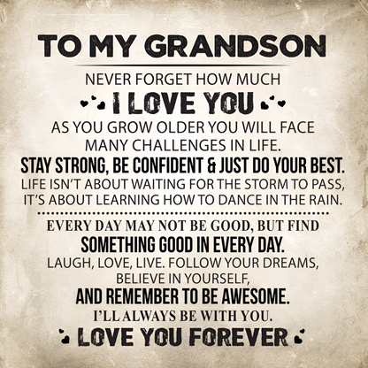 To My Grandson - I Love You Forever Bracelet