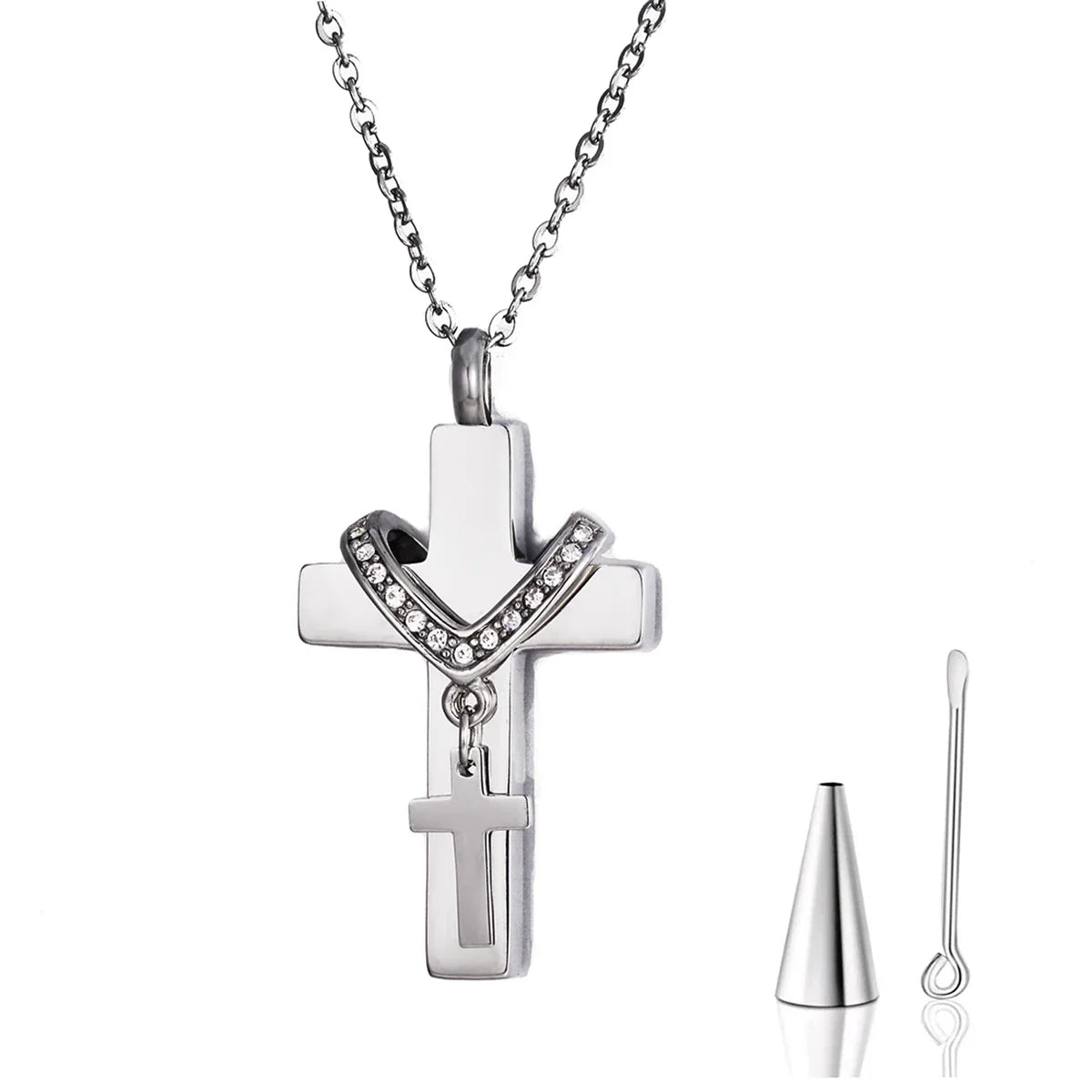 Vintara Celestia™ Cross Memorial Necklace