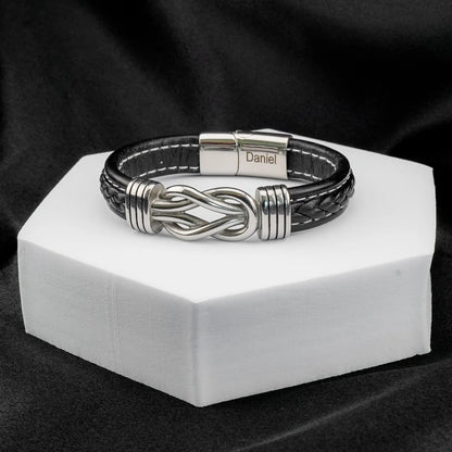 Son’s Eternal Knot Bracelet Gift Set – Personalized with Engraving