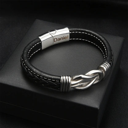 Son’s Eternal Knot Bracelet Gift Set – Personalized with Engraving