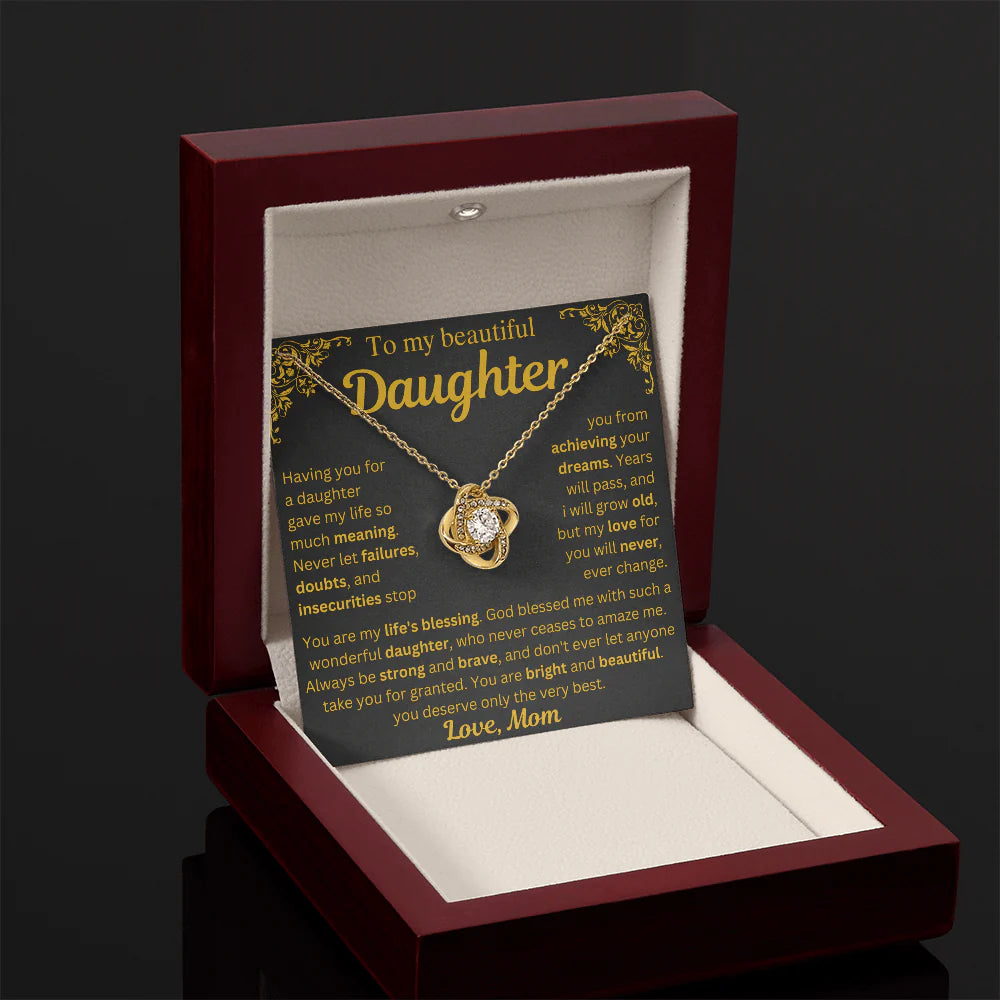 To My Daughter Necklace - My Life's Blessing - Gift from Mom ❤️