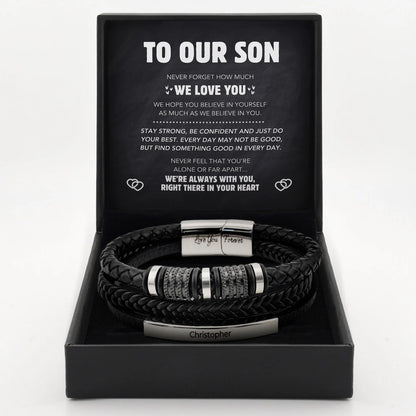 Personalisiertes Armband „Für immer verbunden“ für den Sohn